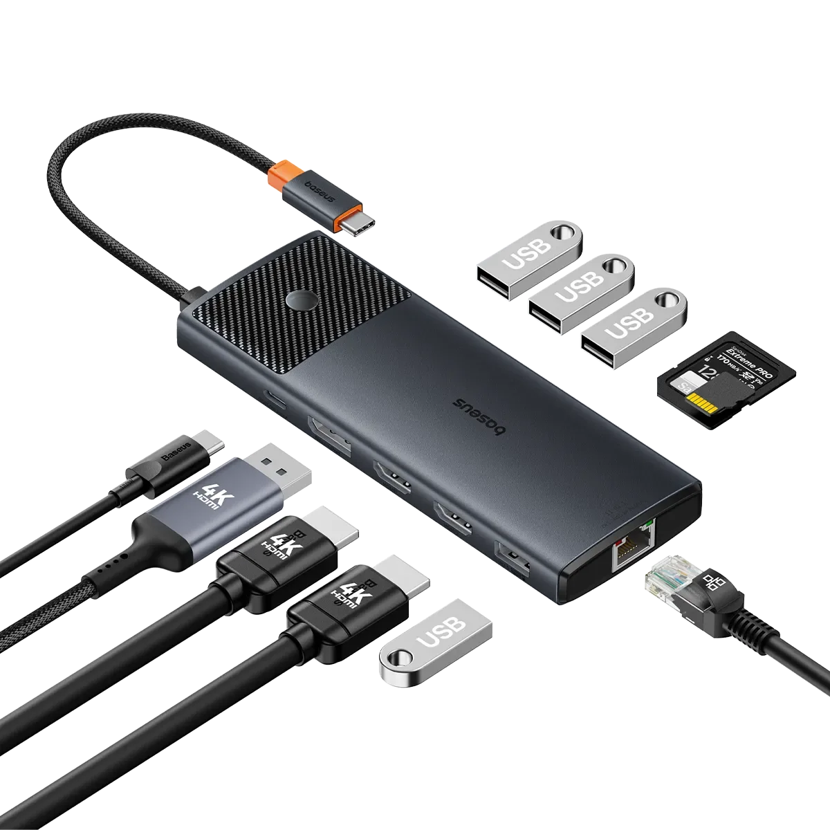 俐奈 金属微光系列 2 十一合一 USB HUB 扩展坞