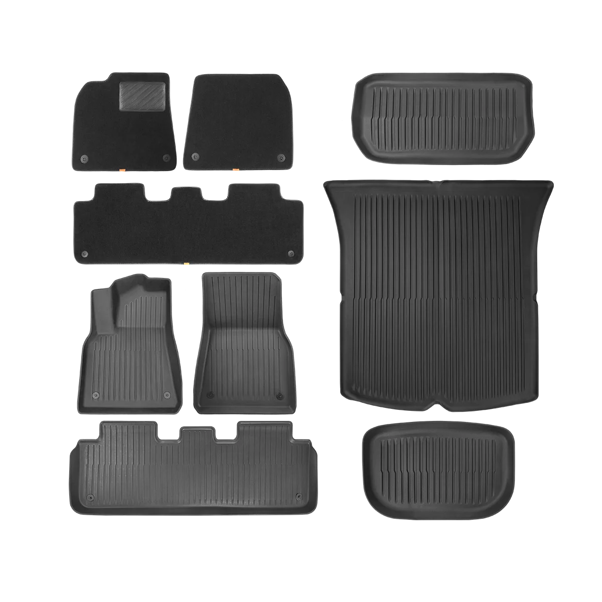 俐奈 T-Space 汽车脚垫 适用特斯拉车型 Model Y 9件套 绒面