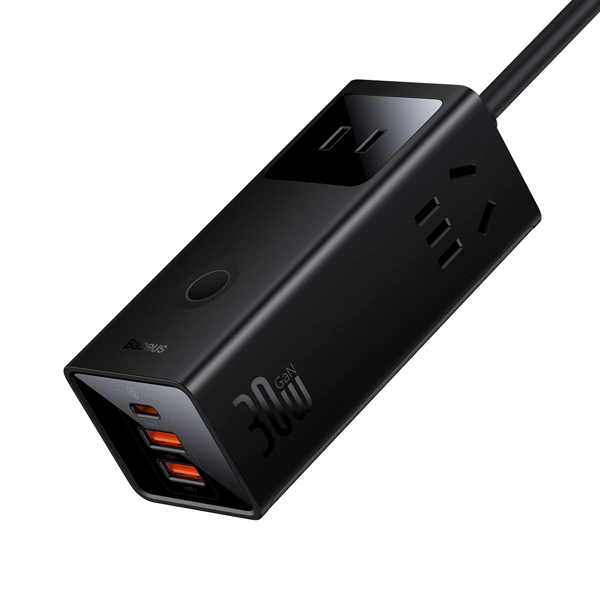 灵傲系列 数字式快充插线板 3AC+2U+1C 30W 1.5m电源线