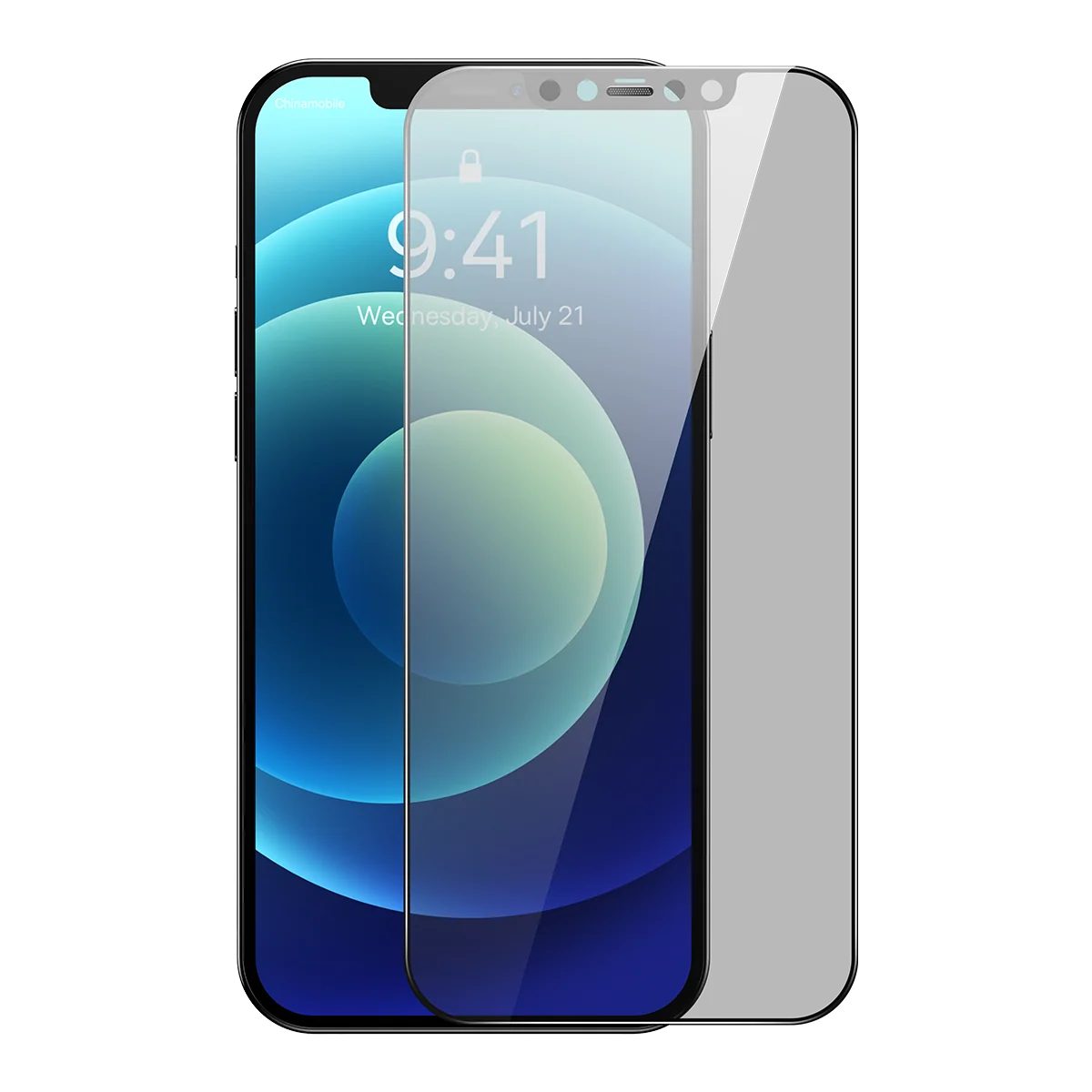 0.3mm全屏晶瓷360度防窥钢化膜（蜂窝防尘）For iP 12系列