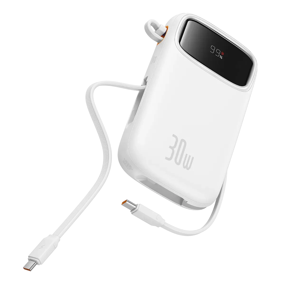 俐奈 Q电2 数显快充移动电源 双C线版 20000mAh 30W