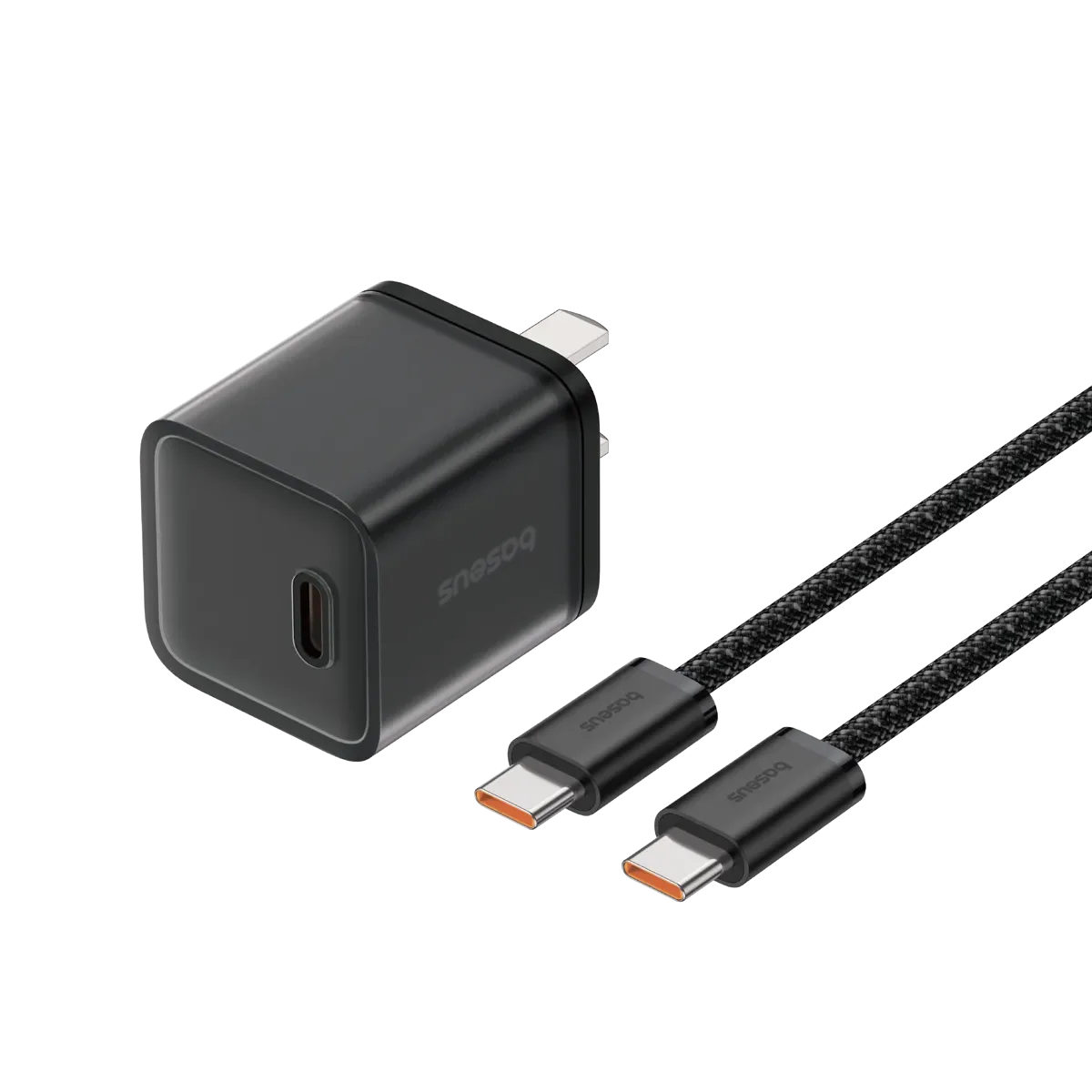GaN5S 氮化镓快充充电器 1C 30W套装(1C 30W充电头+灵动系列 3 Type-C to Type-C 100W数据线)